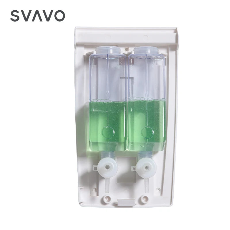 SVAVO V-102 雙頭洗手乳分配器 - 壁掛式手動皂機