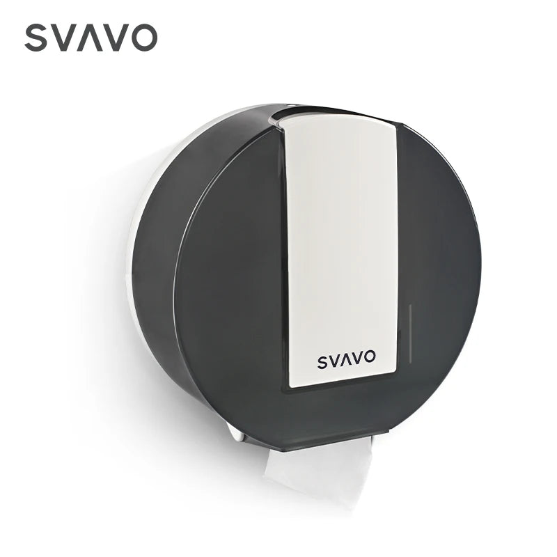 SVAVO VX785 壁掛式大卷紙巾分配器 - ABS 材質 現代款 白 / 白灰 / 黑色可選（手紙 / 小卷紙兩用）