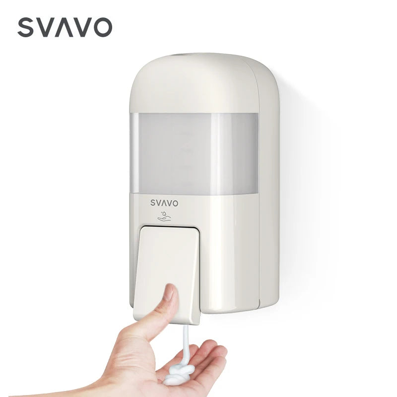 SVAVO ZM-053F 手動噴霧皂液器 - 700ml 壁掛式 商用款 白 / 透明棕兩色可選