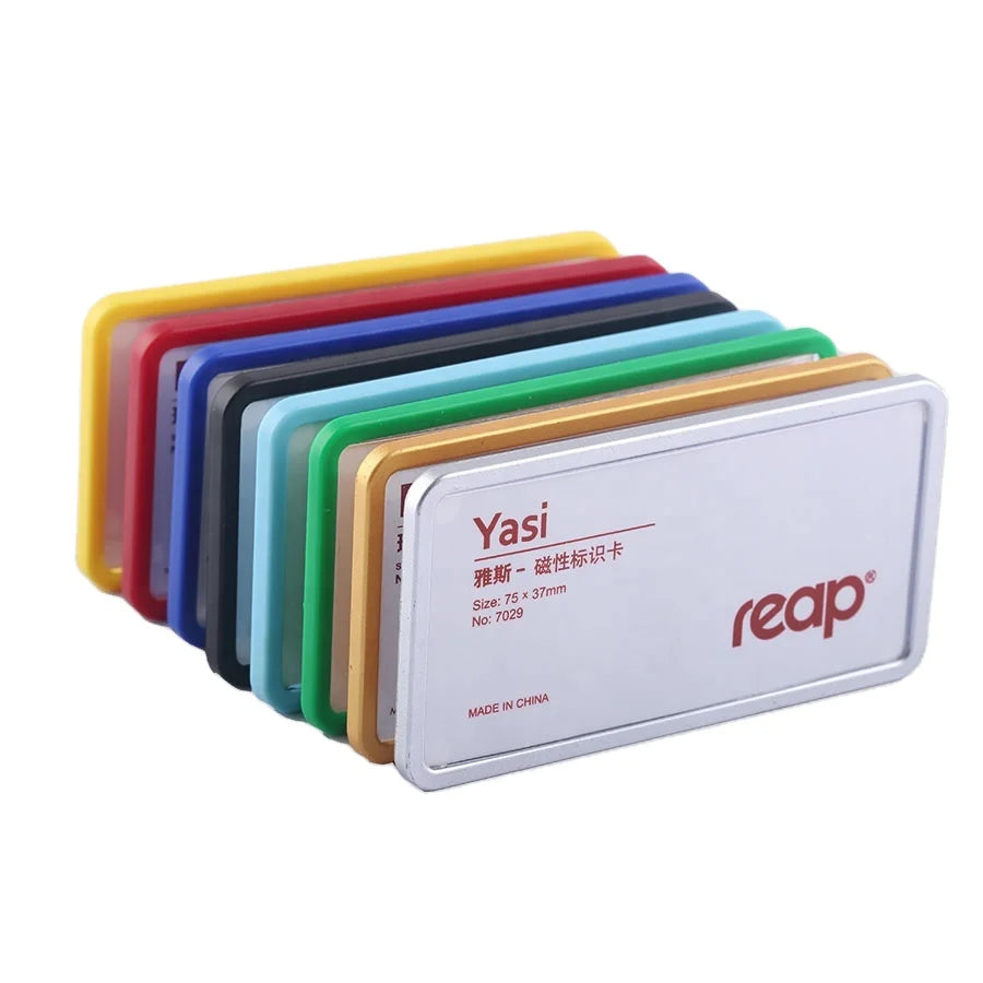 reap7261 ABS 別針胸牌套 接待服務業可換紙姓名名牌 適用 75×37mm 內頁