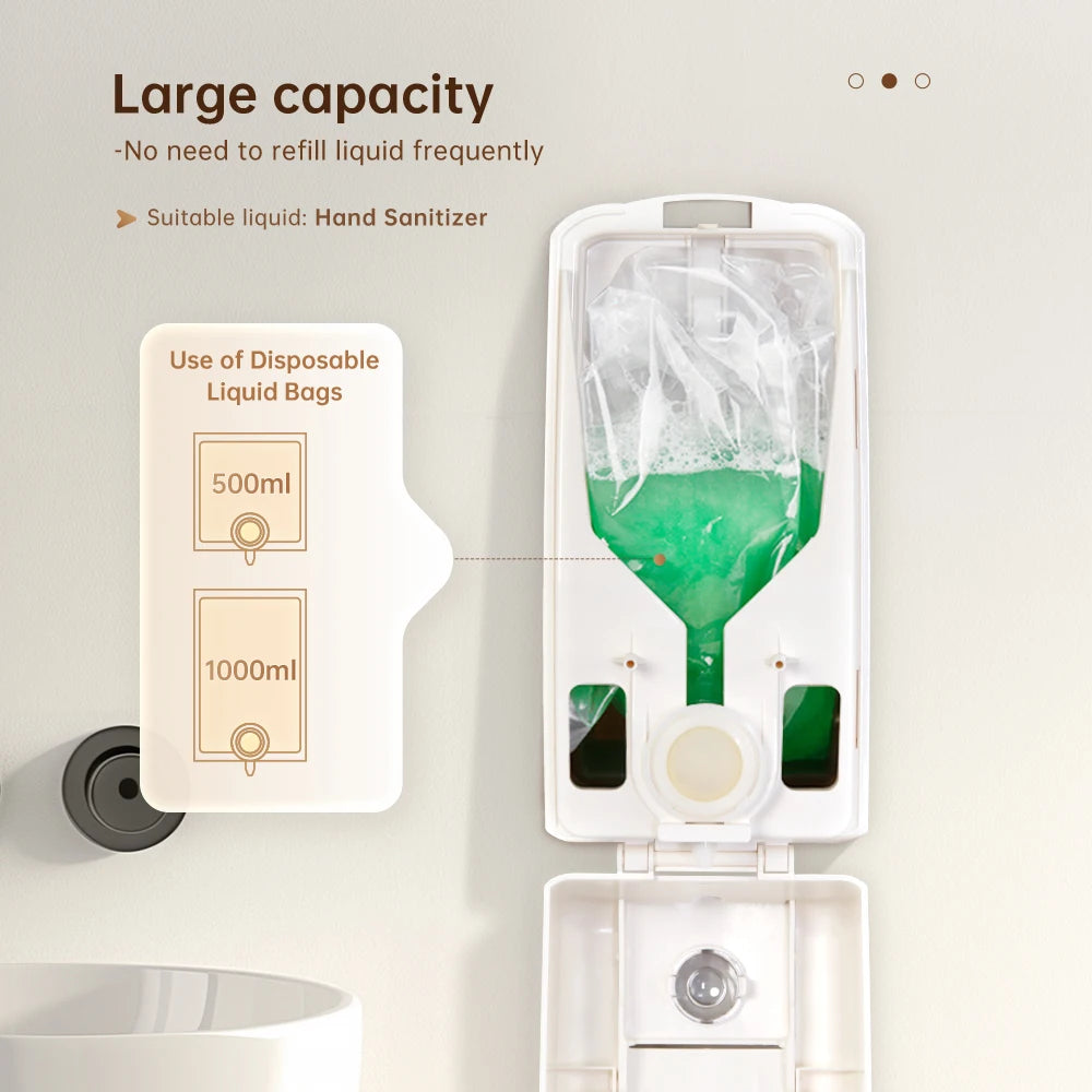 SVAVO V-730 手動液體皂液器 - 1000ml 壁掛式 現代白色款