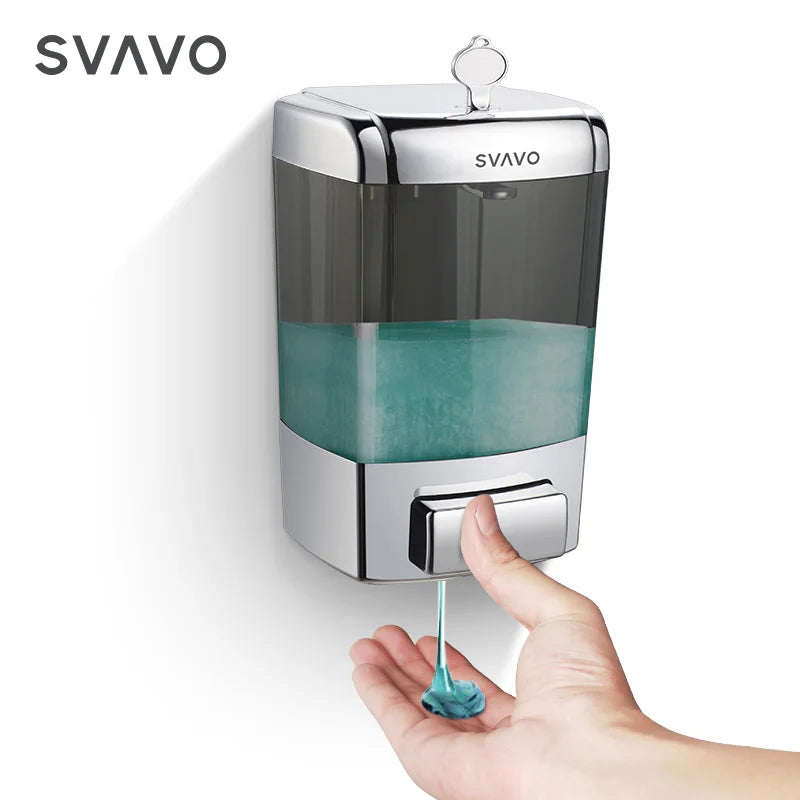 SVAVO V-7101 浴室掛式皁液器 - 700ml 可補充式
