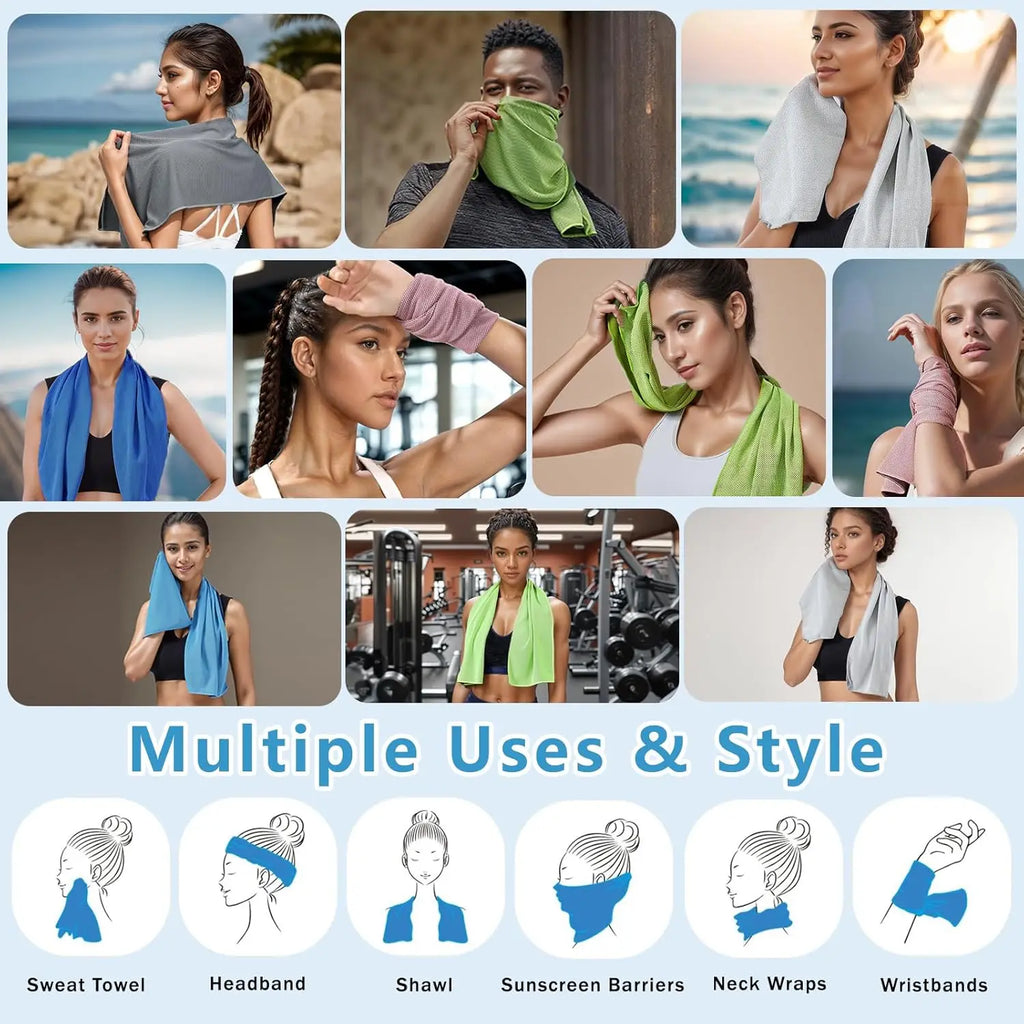 促销定制运动毛巾户外健身凉爽感运动毛巾带标志微纤维运动毛巾定制标志