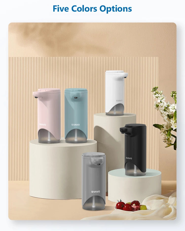 SVAVO V-370 自動泡沫皂液器 - 280ml 免接觸式 黑白兩色可選