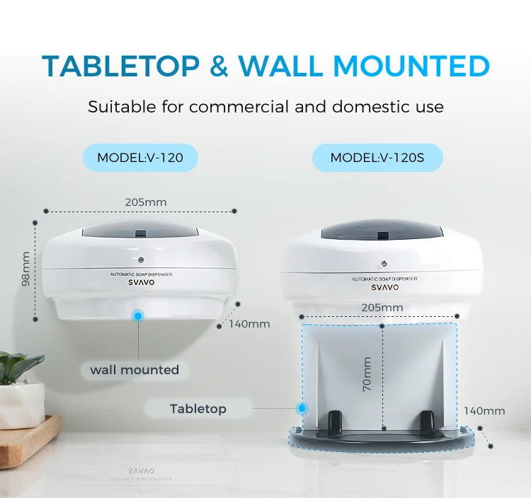 SVAVO V-120 自動皂液器 - 600ml 白色壁掛式