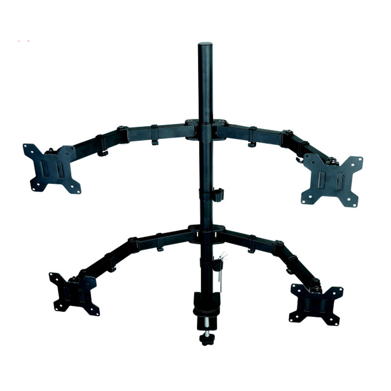 YGMSC/G-04L 17-27 寸四屏顯示器支架 鋼鐵製 上下升降 橫直屏切換電腦掛架