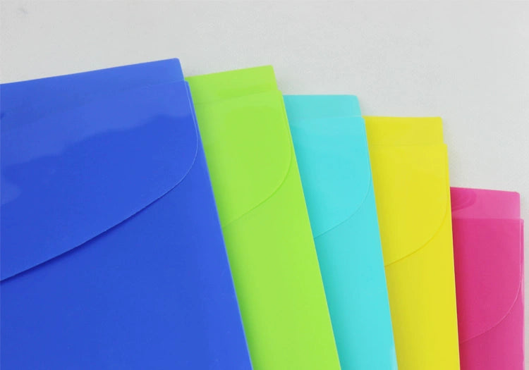 Kidario 橫式實色按扣文件袋 KBB-1003A 防水 PP 收納袋 A4/F4