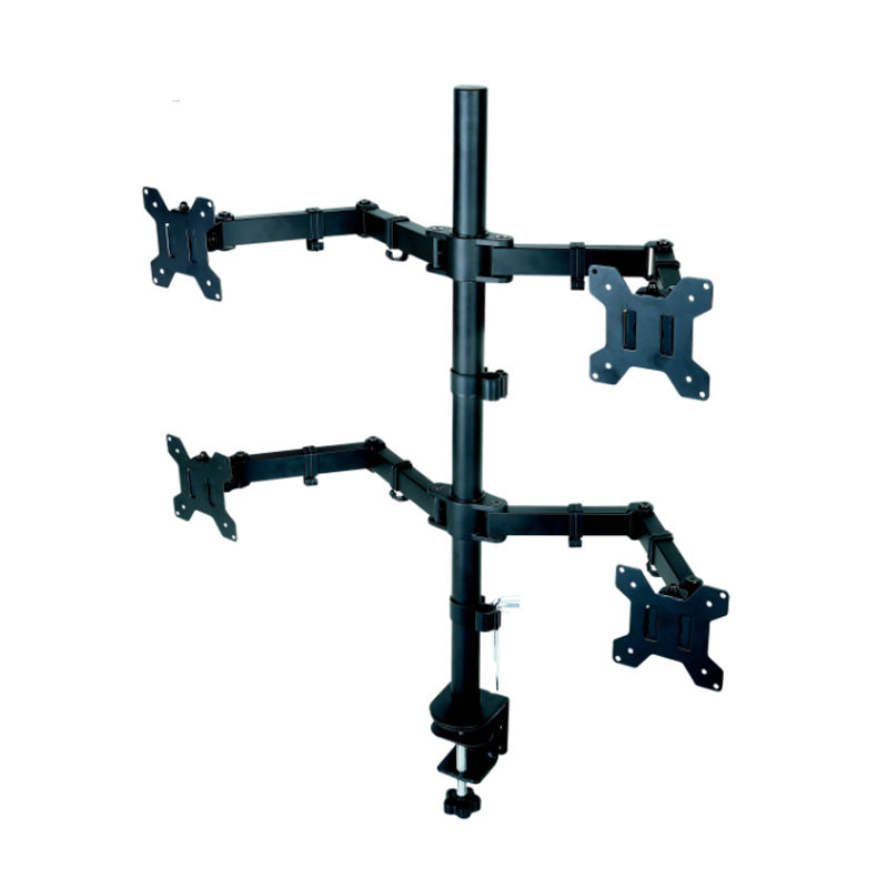 YGMSC/G-04L 17-27 寸四屏顯示器支架 鋼鐵製 上下升降 橫直屏切換電腦掛架