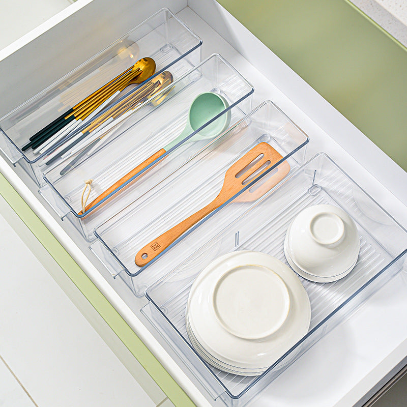 桌面透明可疊加收納盒｜加厚帶蓋抽屜分類整理盒 屋企辦公室雜物執拾神器