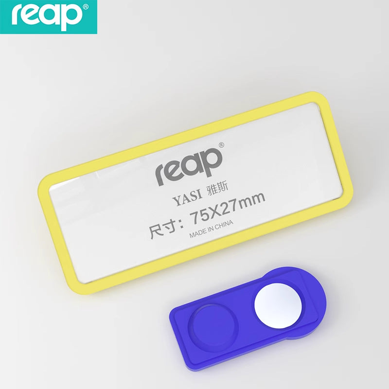 reap 彩色邊框 ABS 胸牌 別針磁扣兩款 多尺寸商務學生姓名工作牌