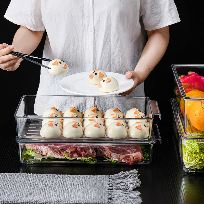 雪櫃密封保鮮收納盒｜廚房大容量儲物罐 加厚透明塑膠盒 食材分類慳位神器