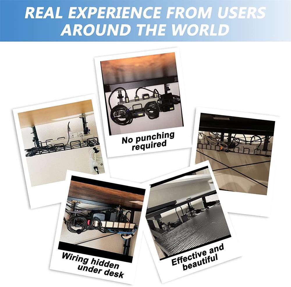 SH-CT01 桌下插排收納架 鐵材理線架 電線數據線網兜整理置物架