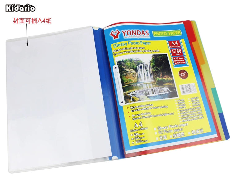 Kidario KMIF-819A A4 5 彩分頁報告夾 透明封面可插頁