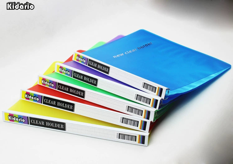 Kidario 359A 透明資料冊 A4 20 頁 32 孔活頁袋收納冊