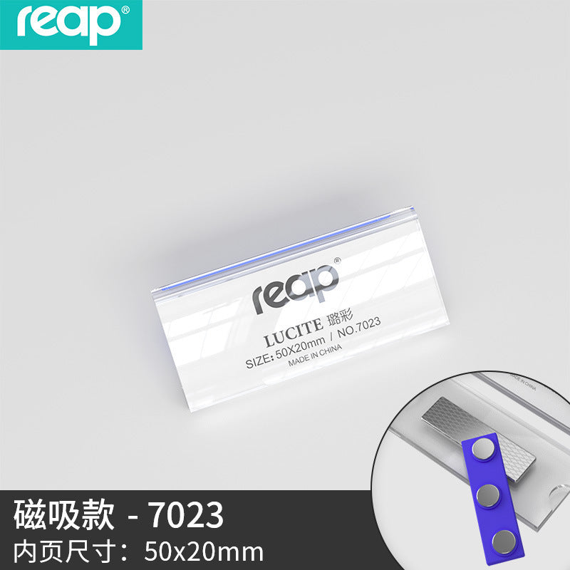 reap7019~7024︱7307~7312 透明胸牌 磁吸別針兩款 多尺寸亞加力員工學生姓名工號牌