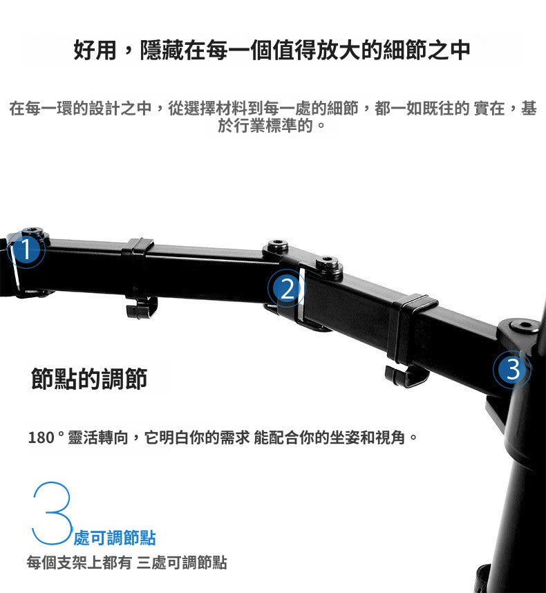 YGMSC/G-04L 17-27 寸四屏顯示器支架 鋼鐵製 上下升降 橫直屏切換電腦掛架