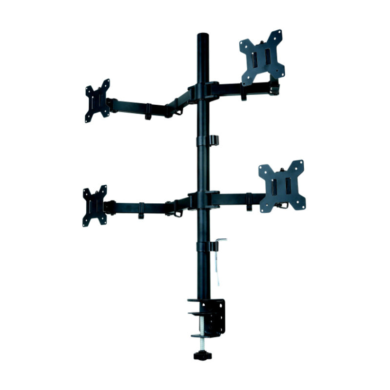 YGMSC/G-04L 17-27 寸四屏顯示器支架 鋼鐵製 上下升降 橫直屏切換電腦掛架