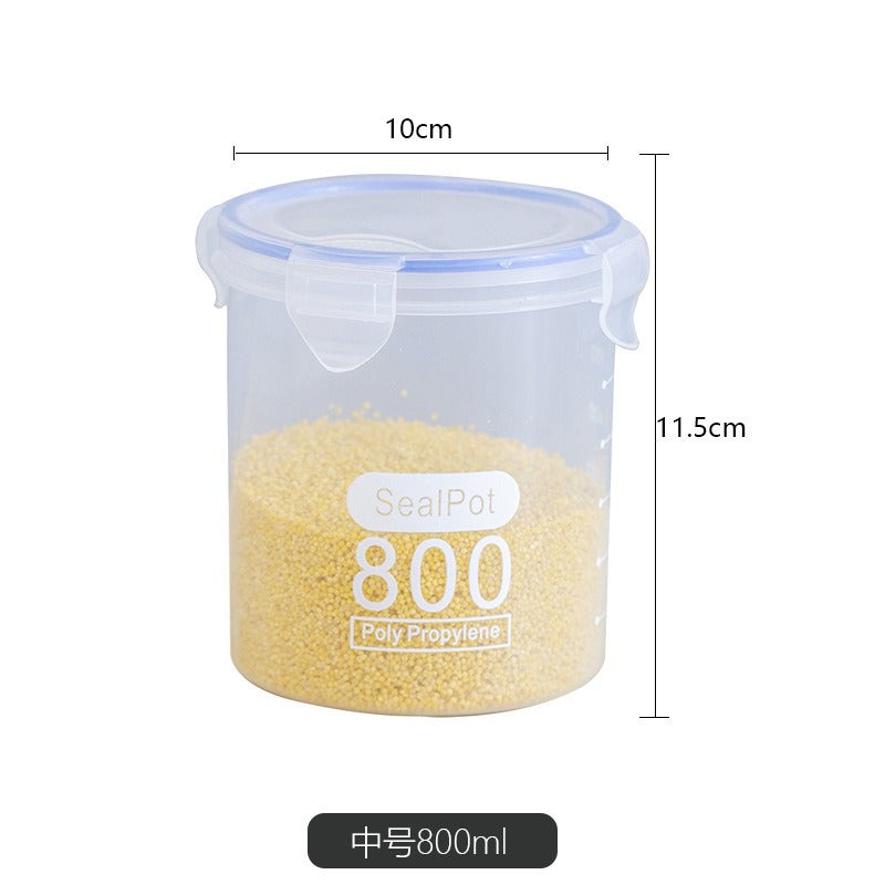 透明食品級塑料密封罐｜冰箱專用五谷雜糧收納盒 奶粉罐同款設計 大容量厨房儲物罐