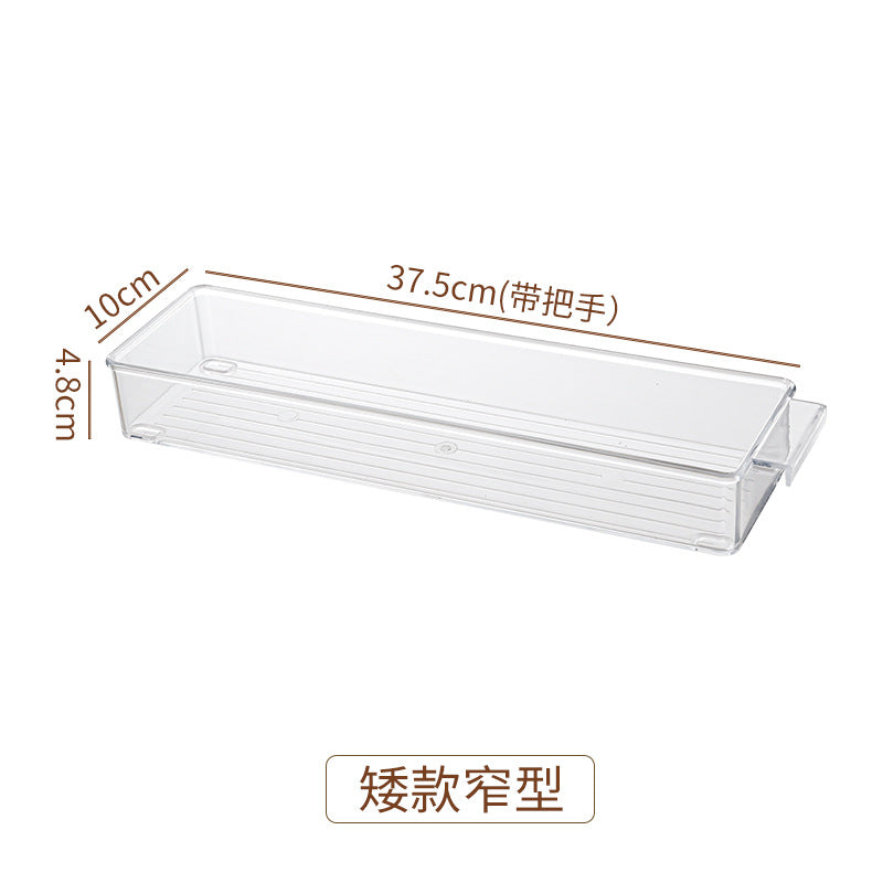 桌面透明可疊加收納盒｜加厚帶蓋抽屜分類整理盒 屋企辦公室雜物執拾神器