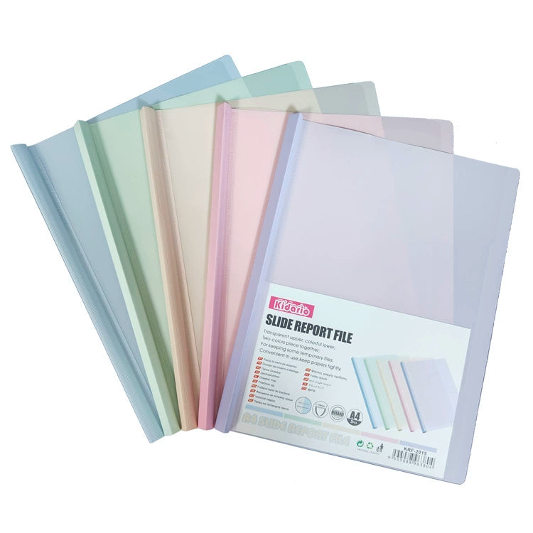 Kidario KRF-2015 A4 雙色抽桿夾 莫蘭迪色系