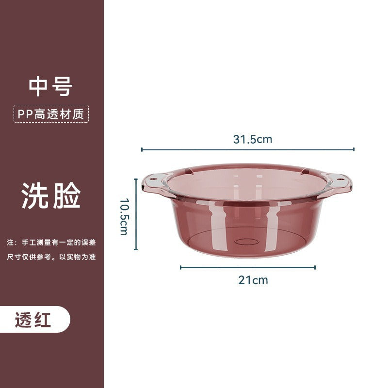 多用途透明可掛臉盆｜廚房洗菜洗衫盆 家用泡腳洗臉盆 可懸掛慳位 生活百貨必備