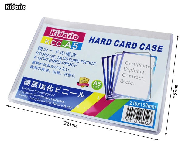 Kidario A5 硬膠套 | 超透明 PVC 雙面透明 文件防護專家