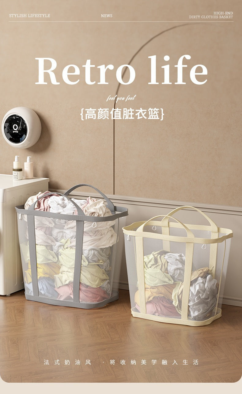 家用大容量可折疊洗衣籃｜壁掛式衛生間浴室臟衣簍 玩具收納桶 衣物整理神器