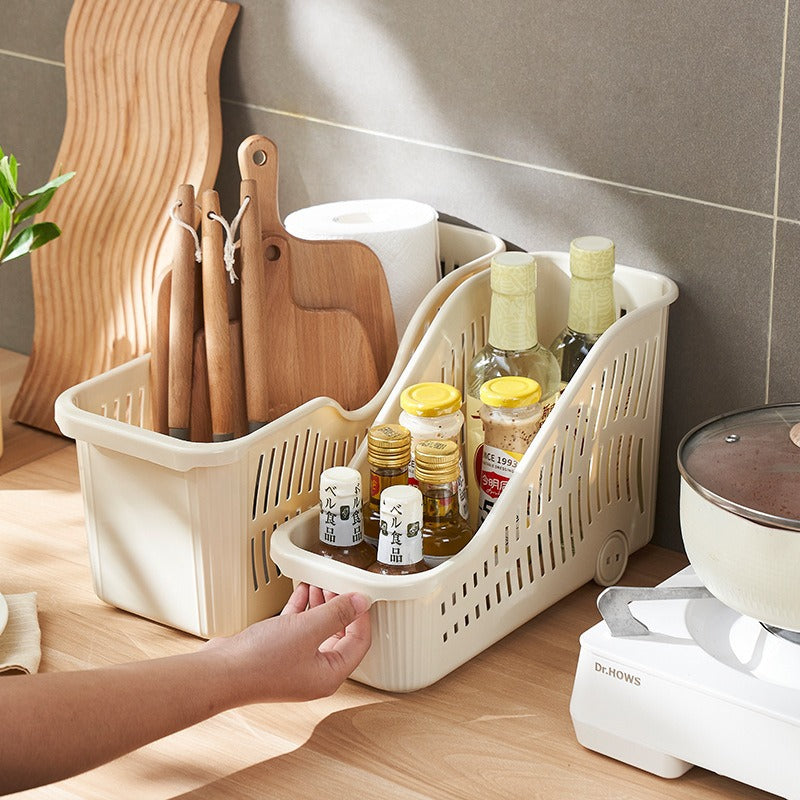 廚房多功能鍋蓋架置物架｜塑膠調味品鍋具收納架 櫥櫃收納盒 屋企廚房省位神器