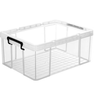 日式直角透明整理箱｜加厚塑膠收納箱 衫褲玩具收納筐 屋企多用途慳位儲物盒