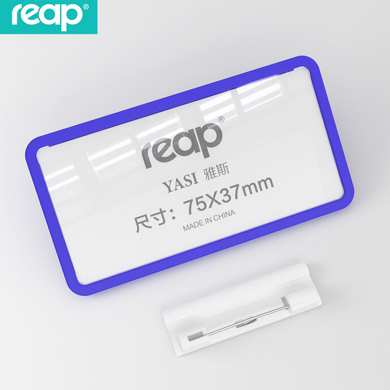 reap 彩色邊框 ABS 胸牌 別針磁扣兩款 多尺寸商務學生姓名工作牌