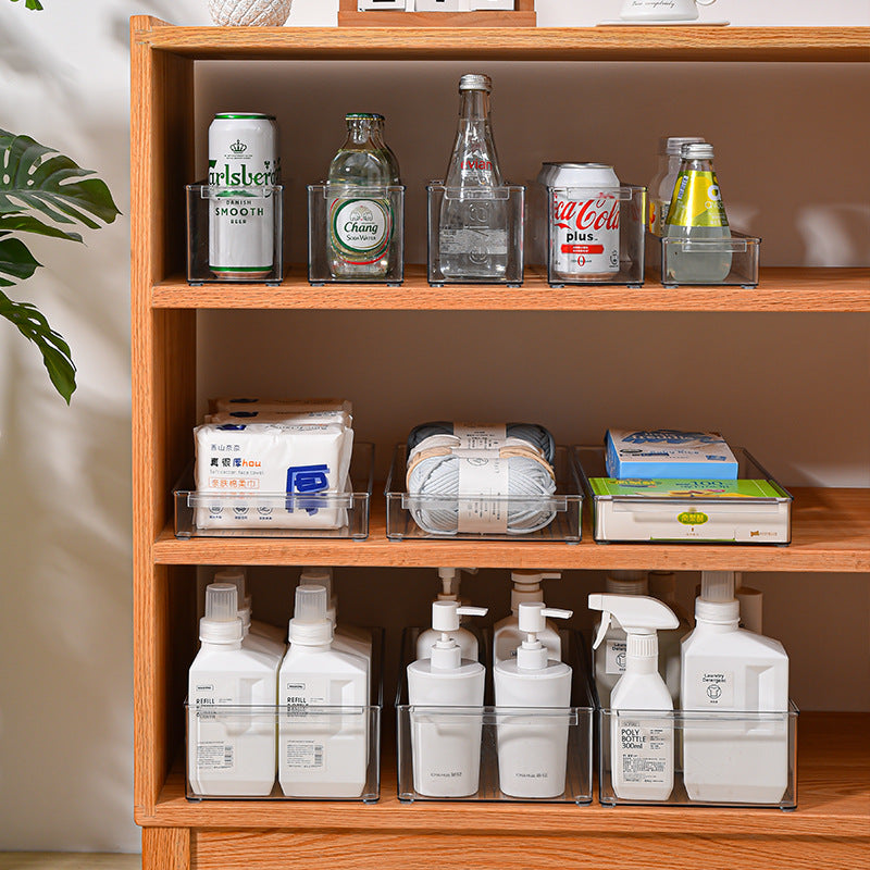 桌面透明可疊加收納盒｜加厚帶蓋抽屜分類整理盒 屋企辦公室雜物執拾神器