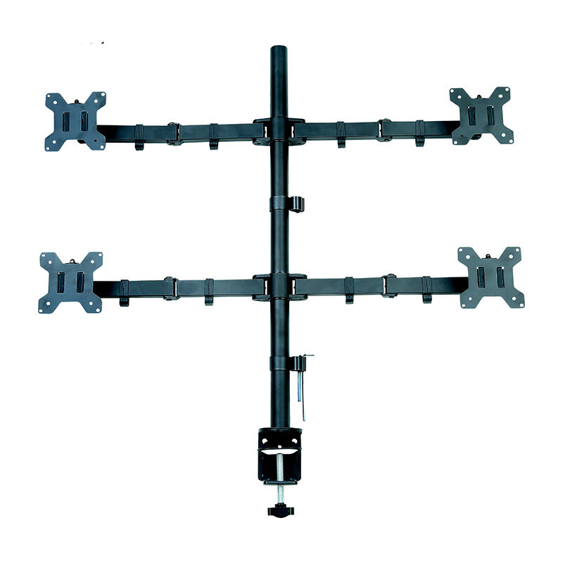 YGMSC/G-04L 17-27 寸四屏顯示器支架 鋼鐵製 上下升降 橫直屏切換電腦掛架