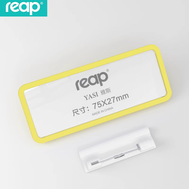reap 彩色邊框 ABS 胸牌 別針磁扣兩款 多尺寸商務學生姓名工作牌
