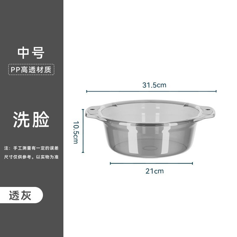 多用途透明可掛臉盆｜廚房洗菜洗衫盆 家用泡腳洗臉盆 可懸掛慳位 生活百貨必備