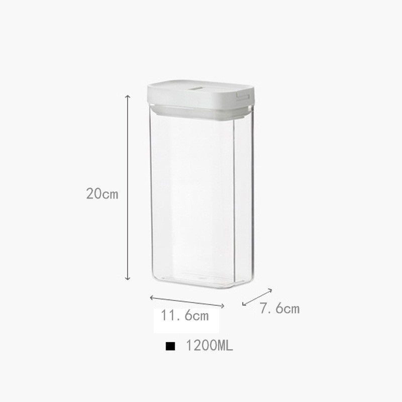 日式透明密封罐｜廚房食品級收納盒 五穀雜糧防潮儲物罐 奶粉冰箱保鮮整理盒