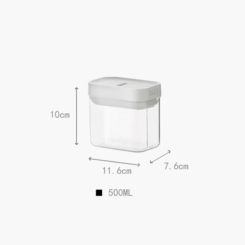 日式透明密封罐｜廚房食品級收納盒 五穀雜糧防潮儲物罐 奶粉冰箱保鮮整理盒