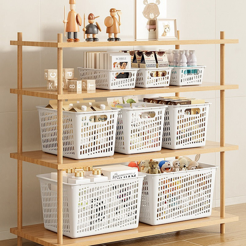 家用塑膠收納籃收納盒｜廚房雜物整理籃 宿舍零食玩具收納筐 屋企多用途慳位收納神器