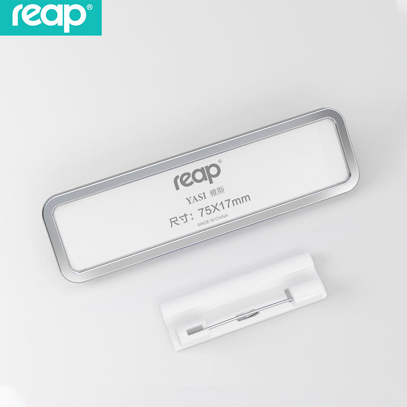 reap 彩色邊框 ABS 胸牌 別針磁扣兩款 多尺寸商務學生姓名工作牌