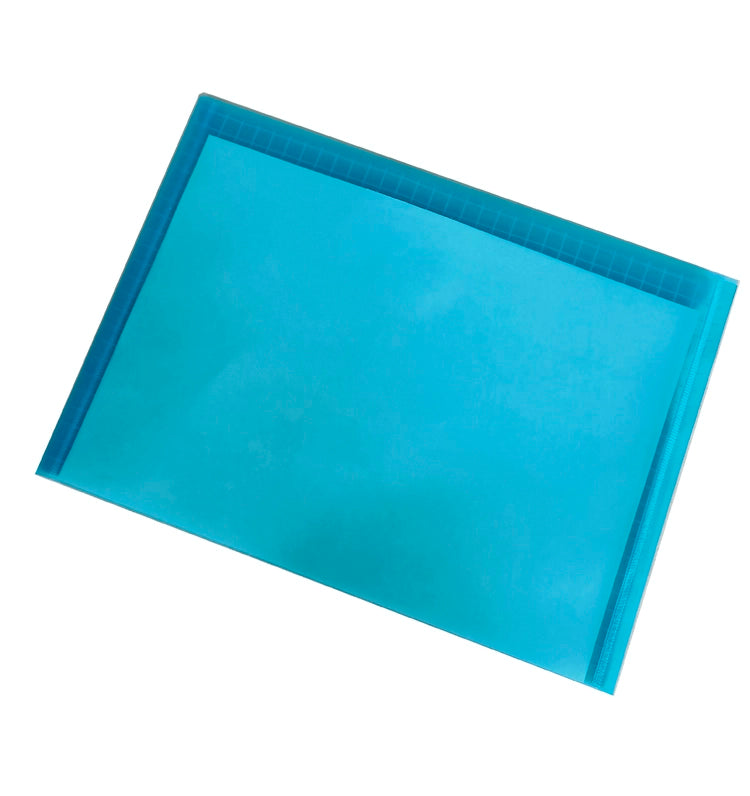 Kidario A4 橫式透明按扣彩色文件袋 KBB-209A 18C PP 材質 防水