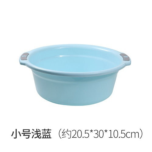 加厚雙耳塑料臉盆｜成人洗衣盆 寶寶洗腳盆 廚房洗菜盆 家用多用途耐摔洗臉盆