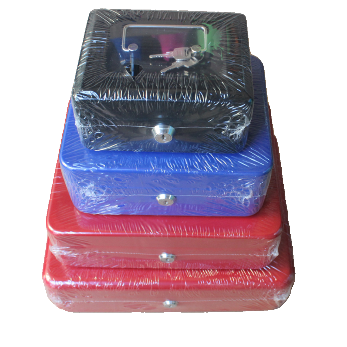 Kidario 鎖匙款金屬收銀盒 | KCB-8002/8003/8004/8005 6-12 寸 混色