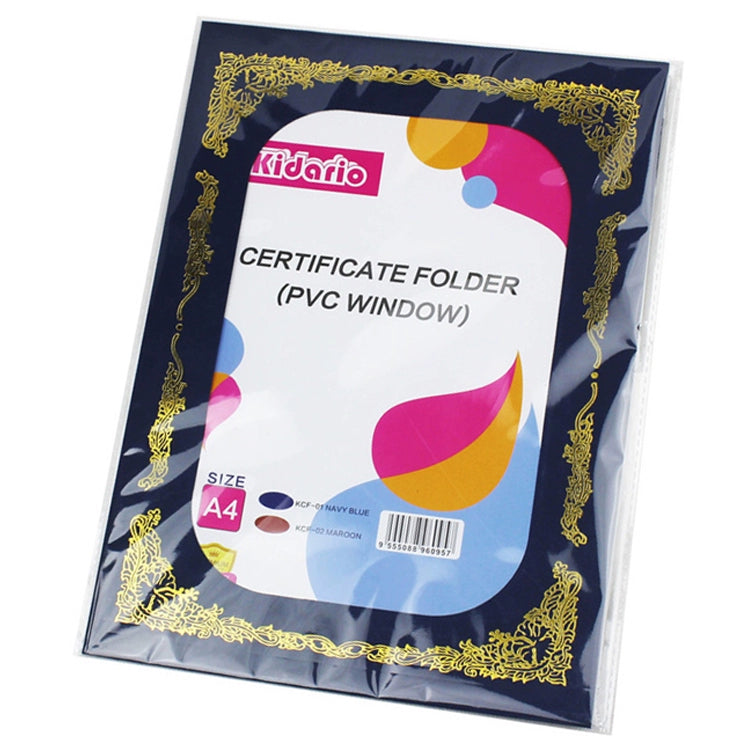 Kidario 4K 證書封面 KCF-01 藍色 / KCF-02 棗紅色 高質感呈現