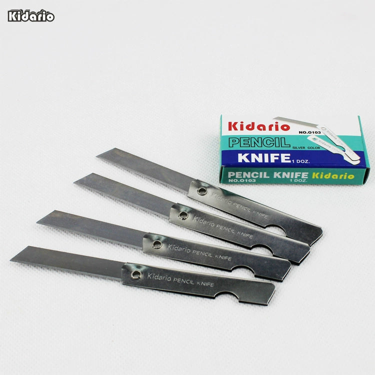 Kidario KPK-0103 小刀 | 5.1cm 不鏽鋼刃 | 12 把 1 盒 60° 以下刀尖