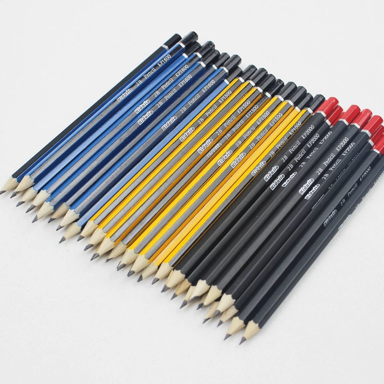 Kidario 2B 石墨鉛筆 12 支裝 | 美國 AP 標準 | KP1500 黃筆杆 / KP1600 藍筆杆 / KP2000 黑筆杆
