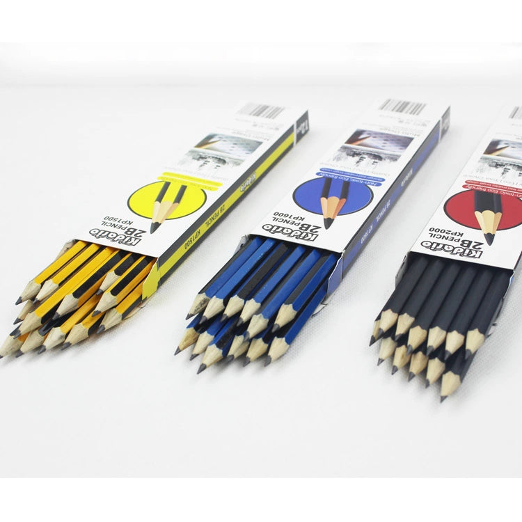 Kidario 2B 石墨鉛筆 12 支裝 | 美國 AP 標準 | KP1500 黃筆杆 / KP1600 藍筆杆 / KP2000 黑筆杆