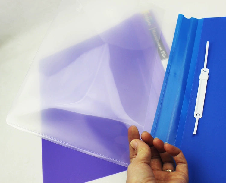 Kidario KMF-807A A4 磨砂實色報告夾 2 孔裝訂 附標籤