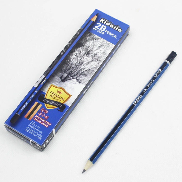 Kidario 2B 石墨鉛筆 12 支裝 | 美國 AP 標準 | KP1500 黃筆杆 / KP1600 藍筆杆 / KP2000 黑筆杆