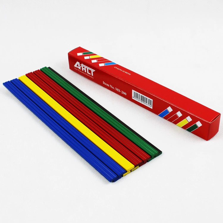 Kidario 彩色強力軟磁條 20cm（200X9X3mm）12 條混色裝 可裁剪 白板黑板適用