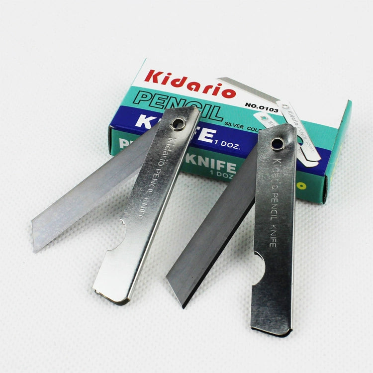 Kidario KPK-0103 小刀 | 5.1cm 不鏽鋼刃 | 12 把 1 盒 60° 以下刀尖