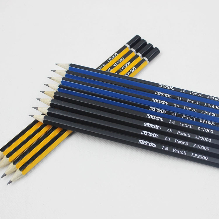 Kidario 2B 石墨鉛筆 12 支裝 | 美國 AP 標準 | KP1500 黃筆杆 / KP1600 藍筆杆 / KP2000 黑筆杆